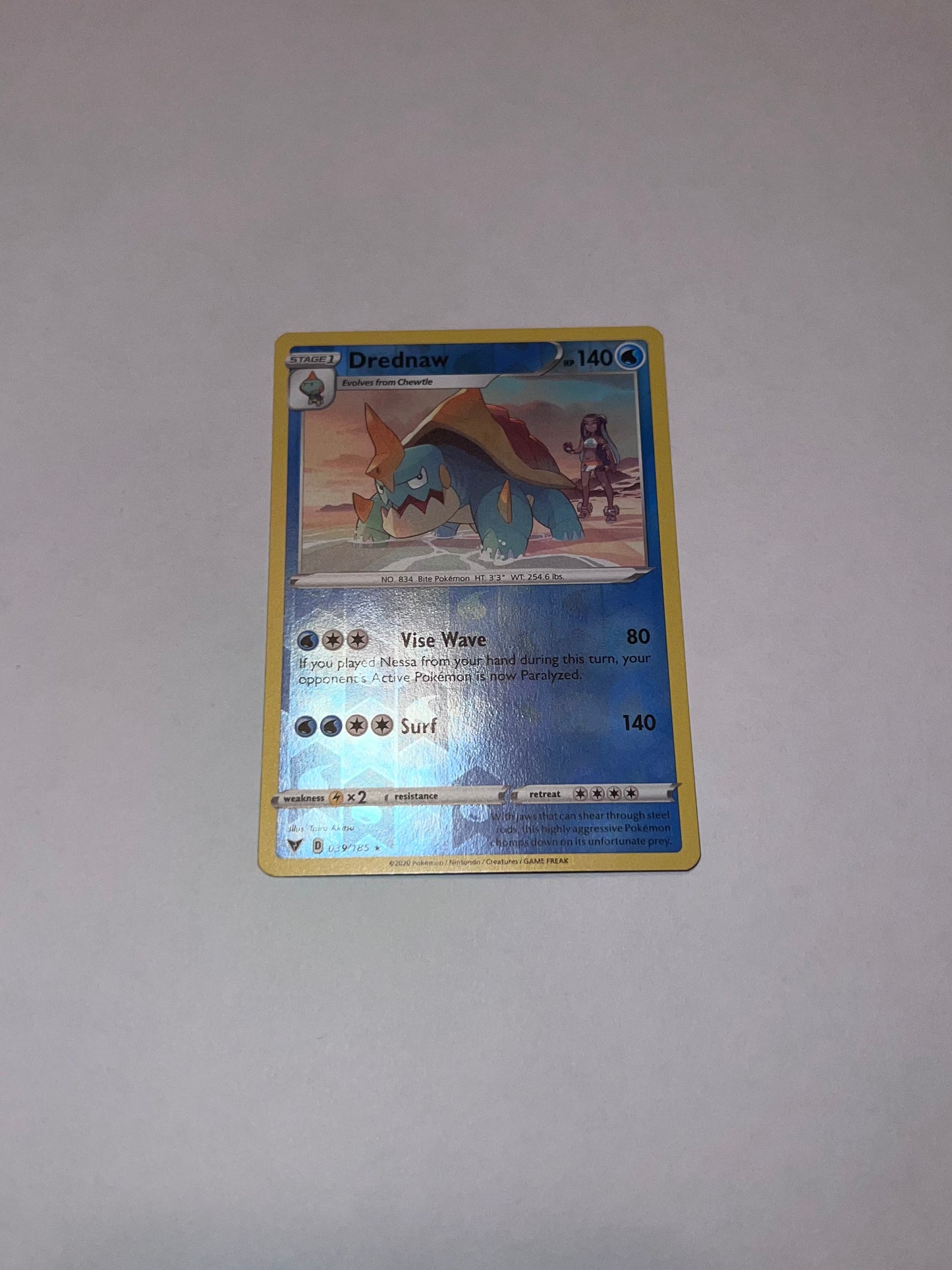Pokemon TCG - (NM/M) Drednaw (Reverse Holo) (#39) (Sword & Shield - Vivid Voltage) (Single Card)