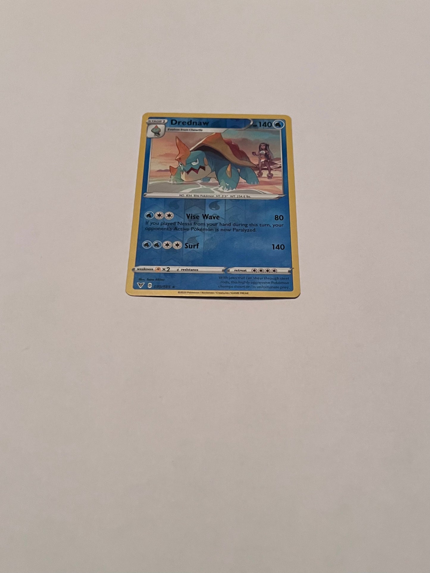 Pokemon TCG - (NM/M) Drednaw (Reverse Holo) (#39) (Sword & Shield - Vivid Voltage) (Single Card)